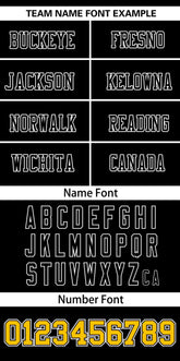 Custom Black Yellow Insert Color Design Mesh Authentic Football Jersey